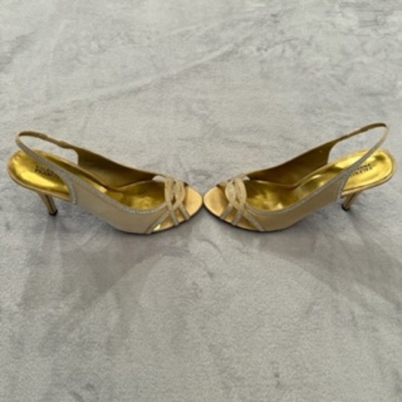 Valenti Franco Women's High Heels Sequin 10 Gold - Picture 3 of 16